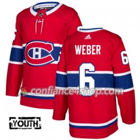 Adidas Maillot de Hockey Montreal Canadiens Shea Weber 6 2017-2018 Rouge Authentic - Enfant